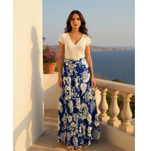 Vintage Herman Geist Floral Maxi Skirt | Size 12 | Late 80s–Early 90s - Picture 3 of 9